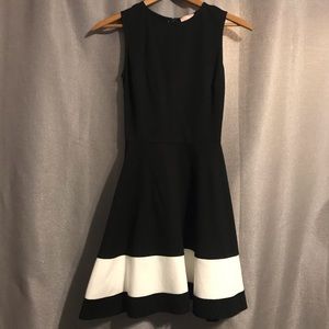 Black and white skater dress